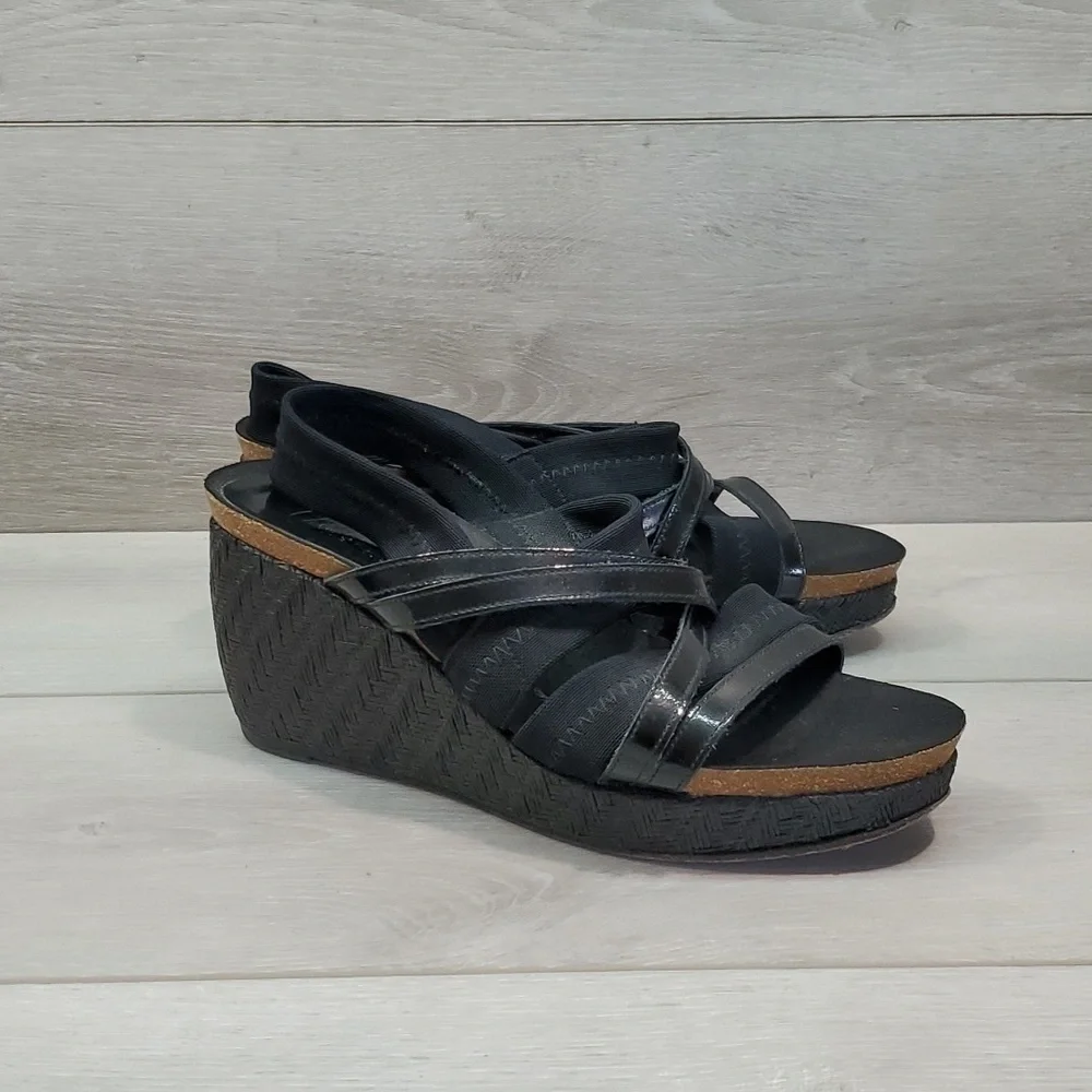 Donald j Pliner Womens Becky Comfort Leather Wedge Sandals shoes sz 8M